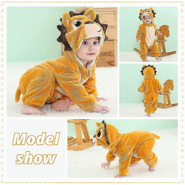 Unisex baby Vinter Höst Flanell Huva Romper Cosplay Jumpsuit Hög kvalitet Hedgehog 19 24 Months