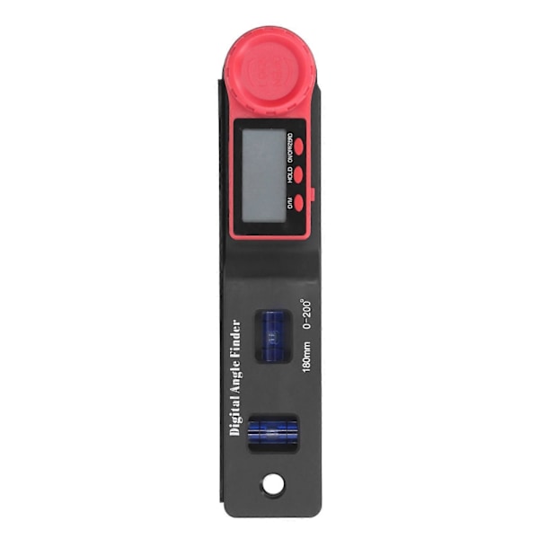 2 i 1 Mini Digital Vinkelmätare Linjal Gradtalsskiva Blå Bubblor LCD Digital Display Vernier Skjutmått för Träbearbetning