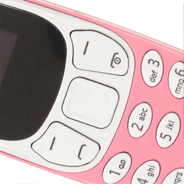 Maailman pienin puhelin Hands Free Bluetooth -valitsin Dual SIM -kortti Lukitsematon GSM 2 in 1 Mini-matkapuhelin Pinkki