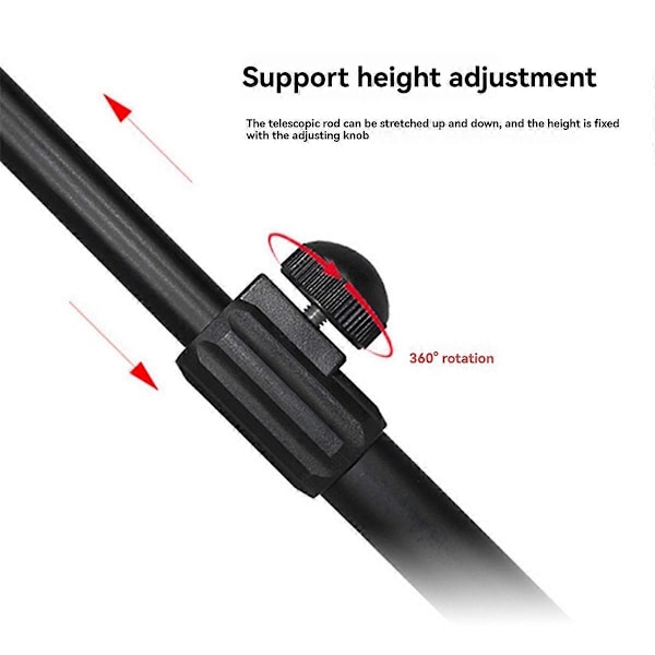 Hose Skrivebords Webkamera Stativ Justerbart Metall Skrivebord Tripod Streaming Støtte med Solid Monteringsbase