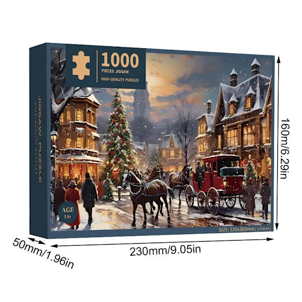 Jultomtepussel Jul 1000 bitar Trästicksåg Utmaning Svårighetsgrad Brain Storm Game Grossist Vuxna DIY Handgjorda hantverk 3