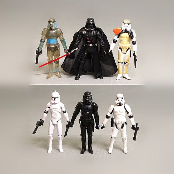 Star Wars 3,75-tommers artikulerte figurer (Stormtrooper/Clone Trooper) – Samleleker og dekor 2