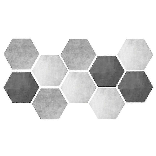 10 kpl Vedenpitäviä Liukueste Hexagonaalisia Itsekiinnittyviä Keraamisten Laattojen Tarroja Seinä- ja Lattiatarroja Kodin Sisustukseen