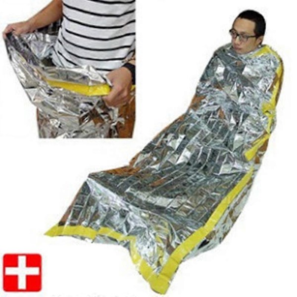 Førstehjælpstæppe, Mylar Udendørs Overlevelsestæppe til Camping, Vandring, Udendørs Overlevelse