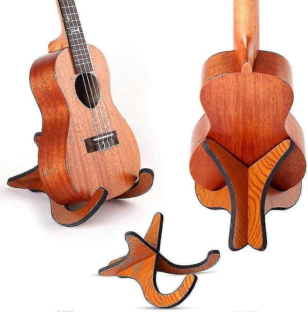 Træ Ukulele Stativ Foldbar Holder Til Mandolin Violin Guitar Banjo