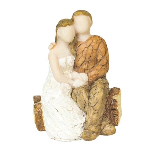 Bryllupskaketopp Brudgom Figuriner Par Statue for Jubileumsgave