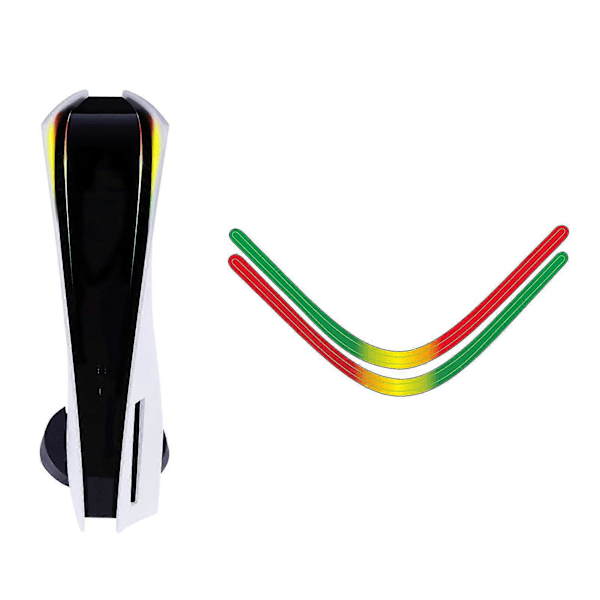 Kompatibel for PS5 Lyslist Regnbue Gradient Klistremerke Kompatibel for Playstation 5 LED Aufkleber Lysende Klistremerke Lyslist