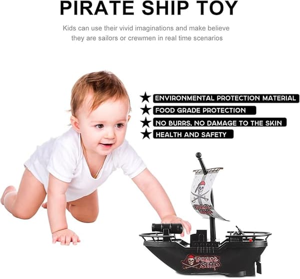 Pool Pirate Båt Leke Badeleker Badebåt Leke Elektrisk Pirate Båt Leke Bursdagsgave
