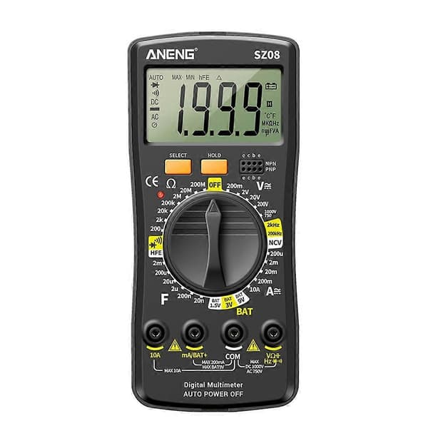 SZ08 Digital Multimeter Ultratynd Opbevaring Professionel Multimetro Auto Voltmeter AC DC Modstand