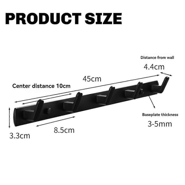 5 Krog Knager Aluminium Dørholder