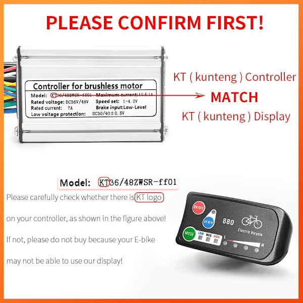 Elcykeldisplay 36v 48v Ebike Ligent Kontrollpanel LCD-display Led880 Vattentät Styrenhet