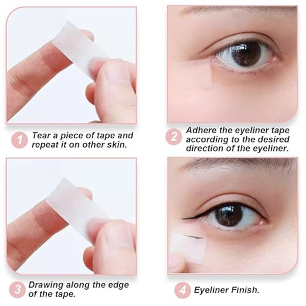Vipperemse – 2 ruller med vippeextensionslapper, selvklebende tape for vippeliming, vippelapper – For vippeextensions