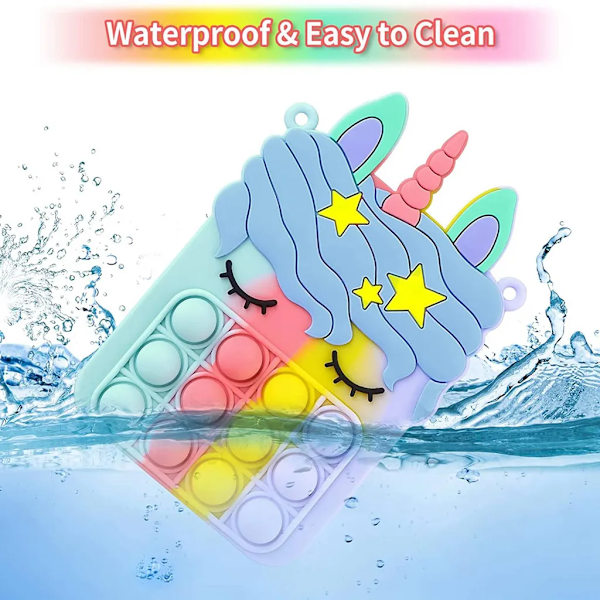 Populär axelväska för tjejer Fingertopsleksak Unicorn Bag Toy blue