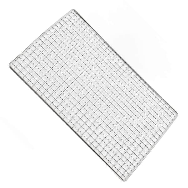 Grillmatte i rustfritt stål, rustsikker, multifunksjonell BBQ-grillmatte for hjemmebruk, piknik og camping