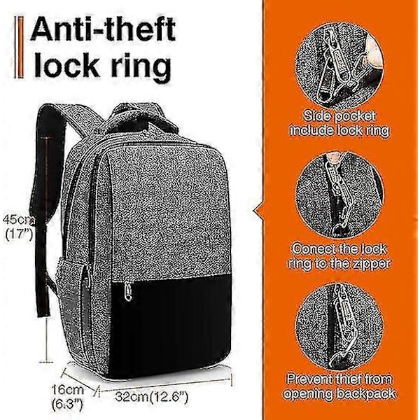Laptop Ryggsäck Stöldskydd Herr Ryggsäck 15.6\" Laptop Ryggsäck För Resor/affärer/högskola