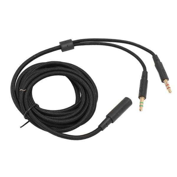 Hodetelefonadapterkabel Lavt Tap Hodetelefon Splitter Adapterledning for Kingston HyperX Cloud Stinger Cloud Mix Cloud Alpha