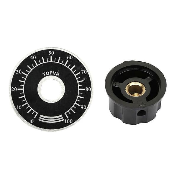 MF A03 Potentiometer Räfflade Rattar Volymkontrolllock Digital Skalplatta