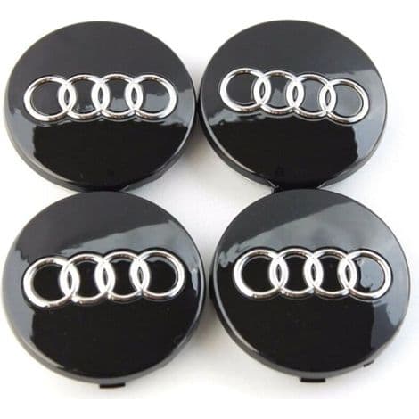 Dele - Audi hjulkapsler / hjulnavsemblemer - Bil 60 mm
