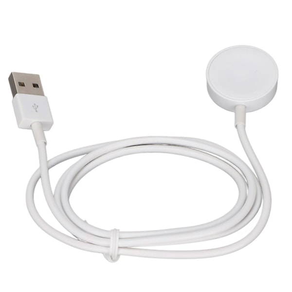 Smart Magnetisk Klockladdare med 1 meter Snabb Laddningskabel Kompatibel för IWatch Series Vit