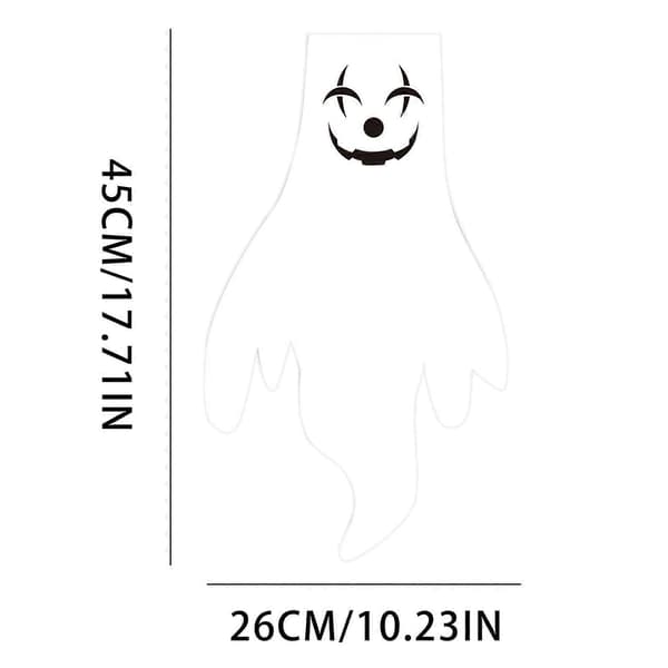 Halloween Vindpose Uttrykksvindrør Flagg Gårdsplassdekorasjon Spøkelsesflagg