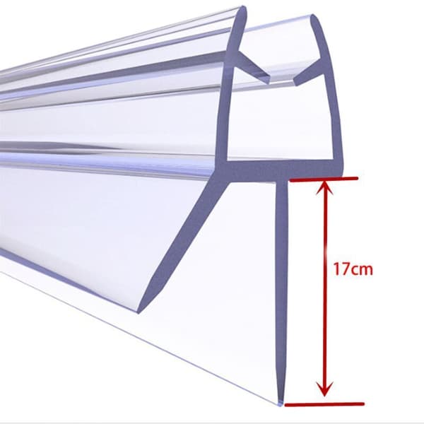 100 cm brusedørstætning. PVC brusenicheforsegling. Vandtæt beskyttelse. Til 4-6 mm glas.