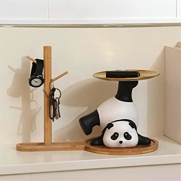Panda Förvaring Dekoration Entrébricka Prydnadsskål Nyckelring Ställ Heminredning Armband Veranda