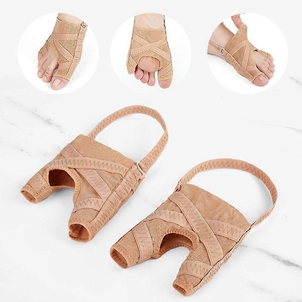 1 par mesh stof knyst korrektion til storetå hallux valgus separator lille tå ortopædisk støtte, L