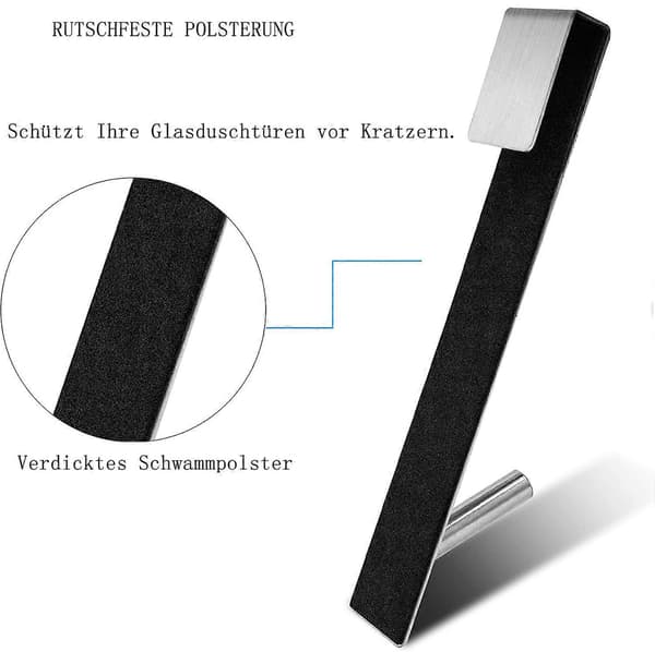 2 STK-Dørkrog-rustfrit stål (17,8 cm)