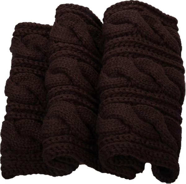 Dame Tyk Ribstrikket Vinter Infinity Circle Loop Halstørklæde Premium Twist Dark Chocolate