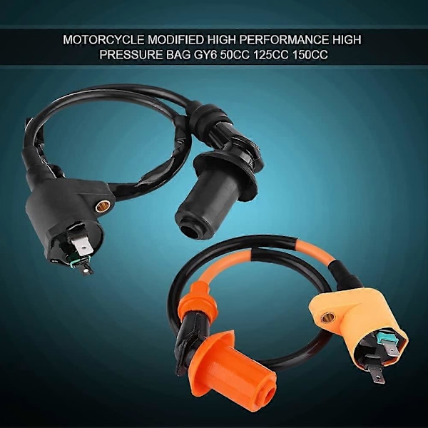 (Sort) Tændspole Tændrør Motorcykel Tændspole Til GY6 50CC 125CC 150CC ATV Scooter Motor Knallert Dirt Bike Go Kart