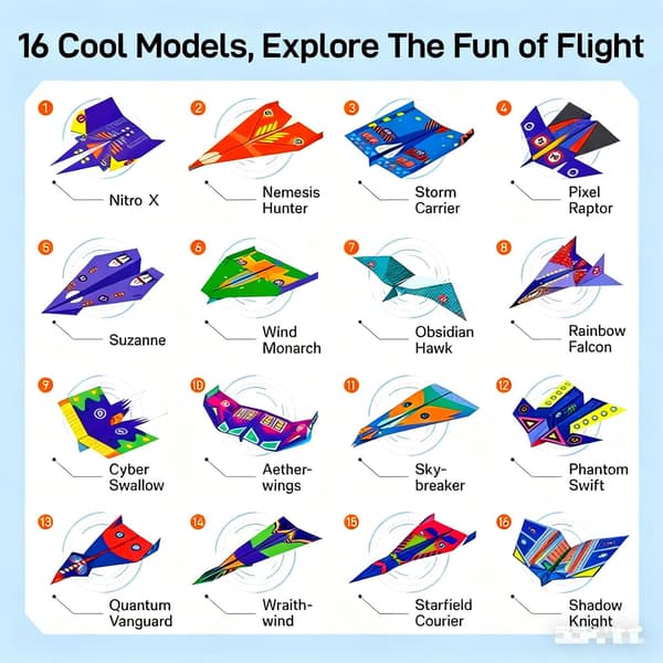 Ny Leven DIY Papirfly Bog Origami Fly Sæt Gaveæske 16pcs