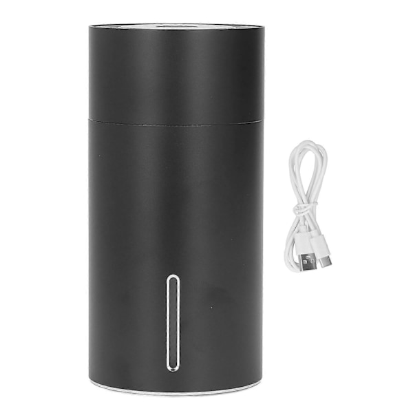 USB Luftfukter 3 Gir Justerbar Lavt Støynivå Automatisk Mini Bærbar Bil Duftspreder 260ML Svart