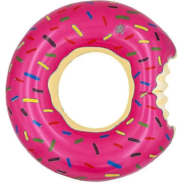 Uppblåsbar Donut Badring för Barn och Vuxna Pool Float Lilo Leksaker Munk SimhjälpAA