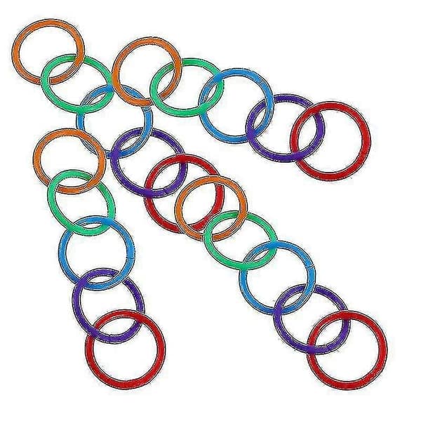 100 stk. 28 mm indre diameter Multi-farvede Binder Ringe Plastik Bog Ringe