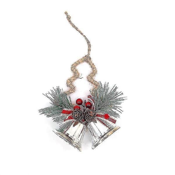 Julklockor Hängande Ornament Dörrkrans (silverfärgad) (3 st)