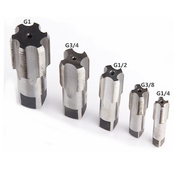 5 stk. Rørgjenge 55 Graders Plugg Gjenge Tapp G1/8 G1/4 G3/8 G1/2 G3/4