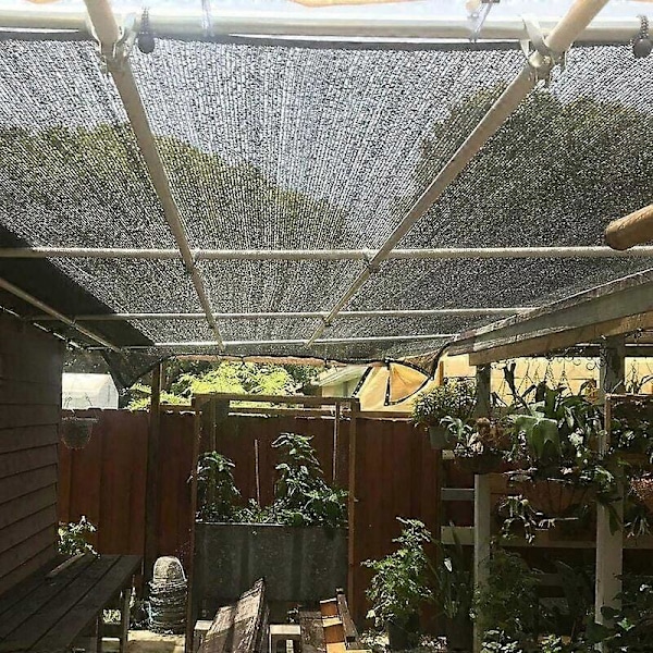 Havesolskærm, 2x3m Rektangulær Skyggesejl, Holdbart Polyethylenmateriale, Perfekt til Planter, Bilovertræk, Landbrug &amp; Udendørs