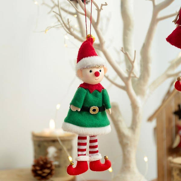 Nyår Jul tomtedocka Barngåva Xmas Träddekor Plysch ängelhänge Juldekor 2023 Navidad Heminredning QYboy  A