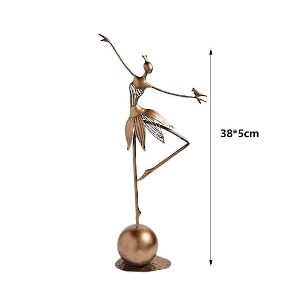 Dansende Skulptur Abstrakt Resin Statue Kunsthåndværk Moderne Graciøse Dansebevægelser Samlerobjekt Figur