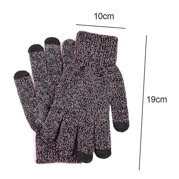 Stickade thermal , ull Halkfria pekskärmshandskar Handskar Style2