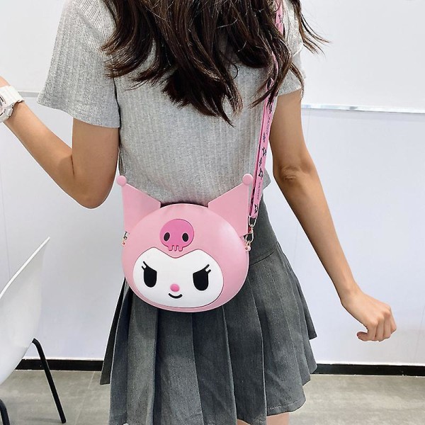 Anime Cartoon Kuromi Silikonväska Messenger Bag Barnväska pink A