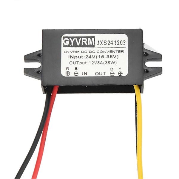 DC Buck Modul Ultratunn Vattentät PP-kapsling Hög Konverteringsfrekvens Buck Spänningsomvandlare Modul 24V till 12V