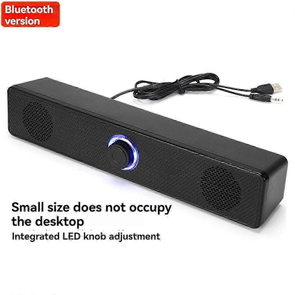 PC Soundbar Trådlös Bluetooth Högtalare USB-driven Soundbar kompatibel med TV PC Laptop Gaming Hemmabio Au