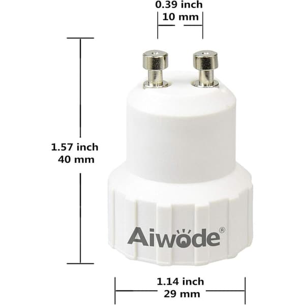 GU10 til E14-adapter, GU10 til E14 pærebaseomformer lampefatningsadapterholder, maksimal effekt 200W, 250V, pakke med 5.