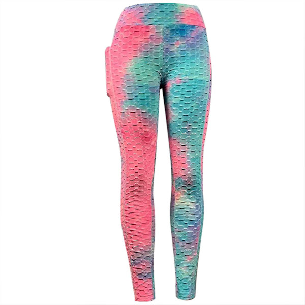 Tflycq Mode Dam Lång Flerfärgad Tight High Waist Elasticity Sports Yoga Byxor Red L