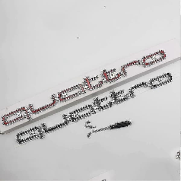 Cool Quattro Logo Badge Emblem Bilsticker Frontgrill Nedre Trim Til Aud-i A6 A7