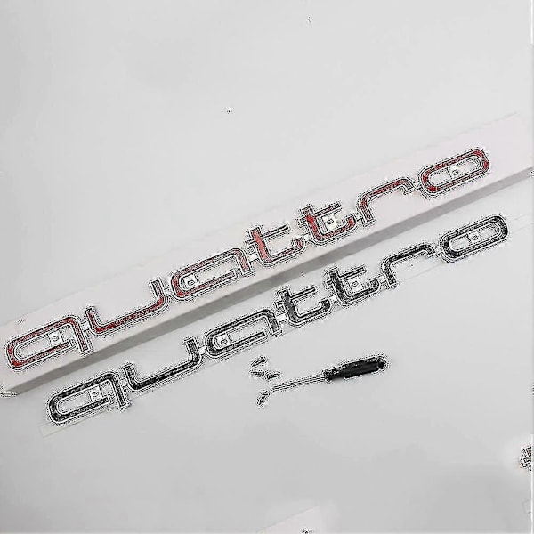 Cool Quattro Logobadge Emblem Bilsticker Frontgrill Nedre Trim För Aud-i A6 A7