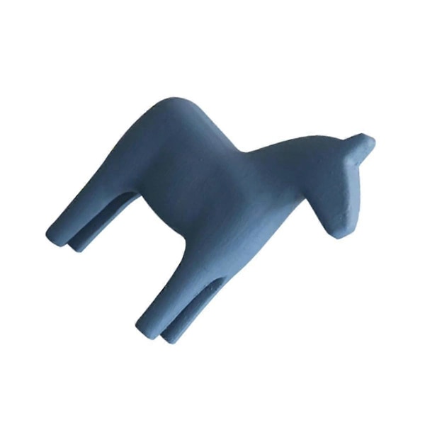 Liten Trähäst Ornament Retro Heminredning Djur för Skrivbord Hästfigur Mini Gungande Häst Ab