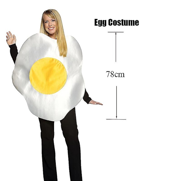 Unisex Blt Group Vuxen Bacon Ägg Sallad Tomat Halloween Mat Kostym Egg