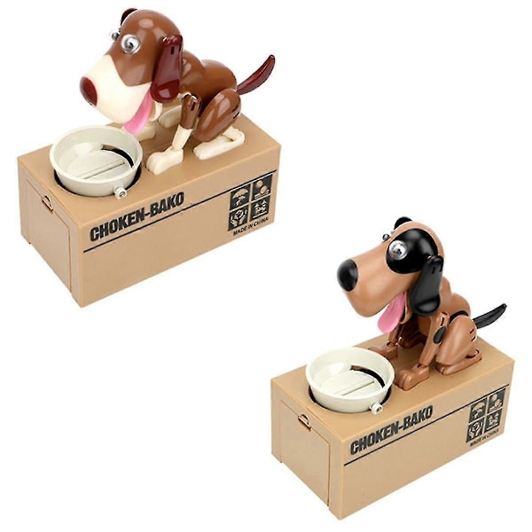 En Elektronisk Spargris Pengabox Automatiserad Tecknad Robot Hund Stjäla Barns Mynt Sparbössa Plast Barn Present